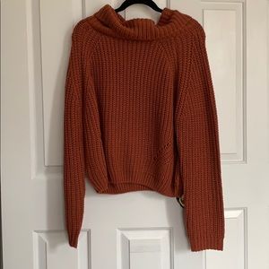 Wide neck sweater